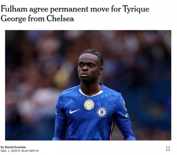 DO Exclusive: Fulham signs 19-year-old Chelsea teenager George to reach an agreement, transfer fee of 22 million pounds + second transfer